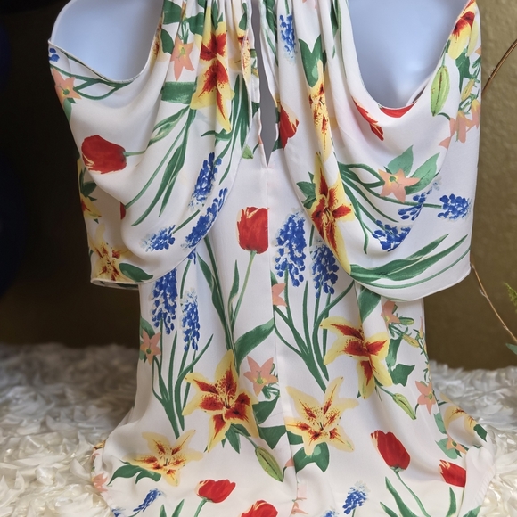 Avenue Floral Top with Red and Yellow Accents - Picture 2 of 3